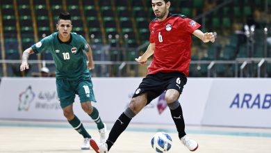 مصر تتعادل مع العراق في كأس العرب للفوتسال