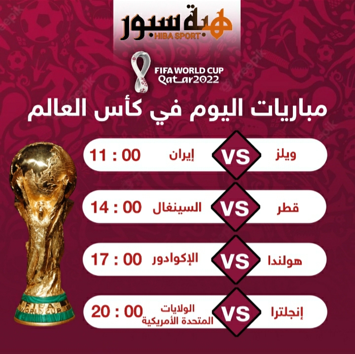 كأس العالم : برنامج مباريات اليوم الجمعة