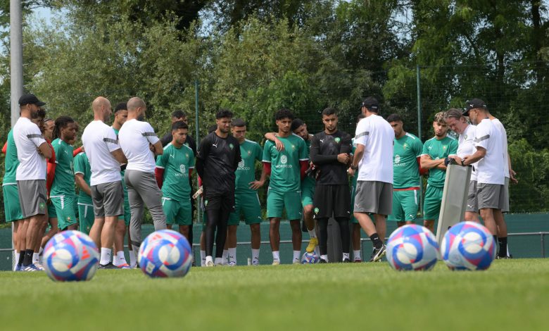 المنتخب الأولمبي يحري أخر خصة تدريبية قبل السفر لسانت إتيان